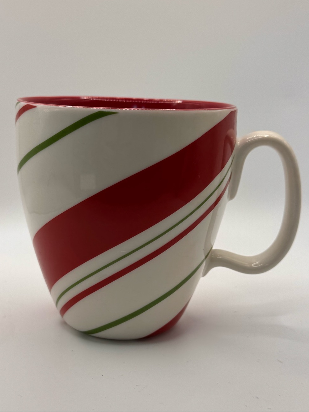 Starbucks 2007 Candy Cane Striped Mug. 12 fl oz.